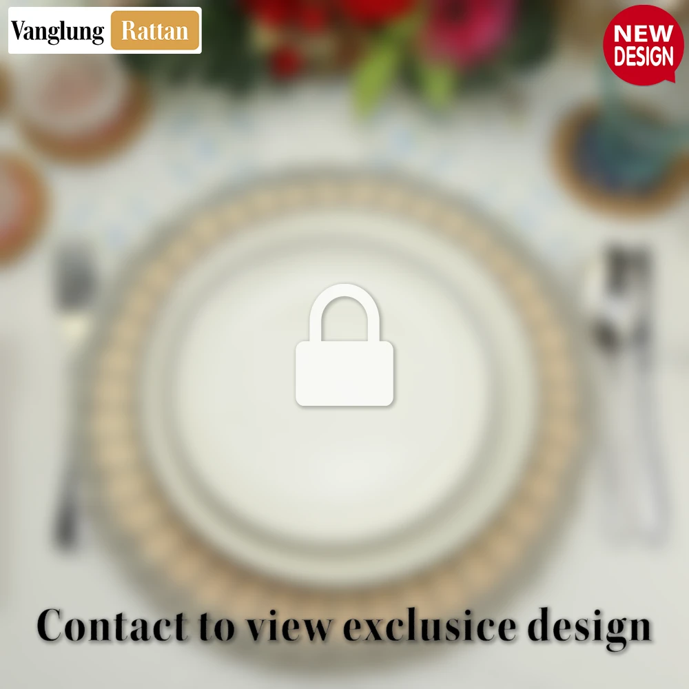 Round Woven Rattan Placemat with Blue Coastal Trim - UP034019 - Q: How do I clean and maintain my rattan placemat?