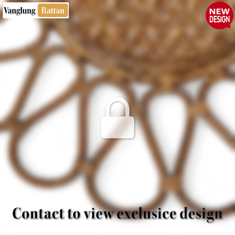 Scalloped Flower Handwoven Bamboo Rattan Placemat with Green Hexagon Pattern - UP054031 - 🍽️ Applications