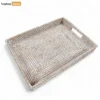 White Wash Handwoven Rectangle Straw Rattan Handles Serving Tray with Fine Weave - STCN011002WW-1.webp