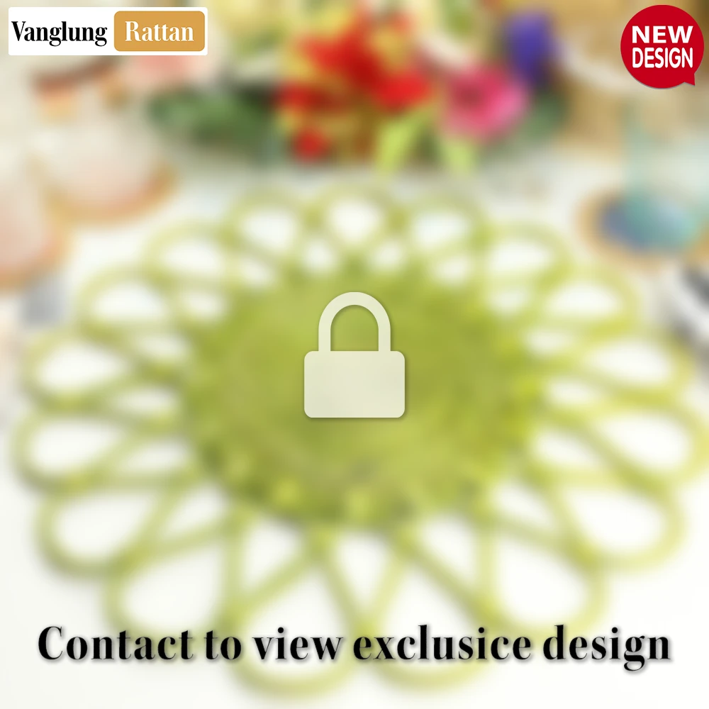 Light Green Scalloped Flower Handwoven Bamboo Rattan Placemat with Spiral Weave - UP054035 - ❓ Frequently Asked Questions