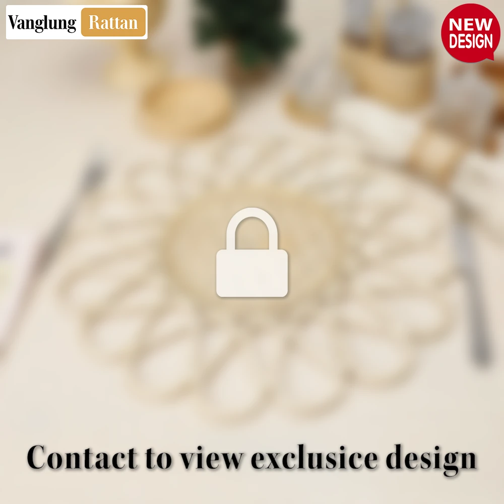 Natural Handwoven Flower Bamboo Rattan Placemat for Decoration - UP053001-1 - 🏆 Why Choose VanglungRattan?