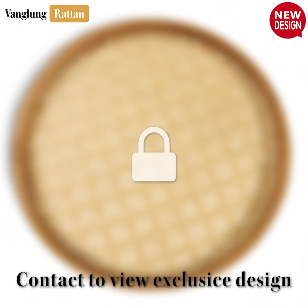 Round Handwoven Bamboo Rattan Serving Tray with Natural Twilled Twos Weave - STRO013004NA - ⭐ Product Highlights