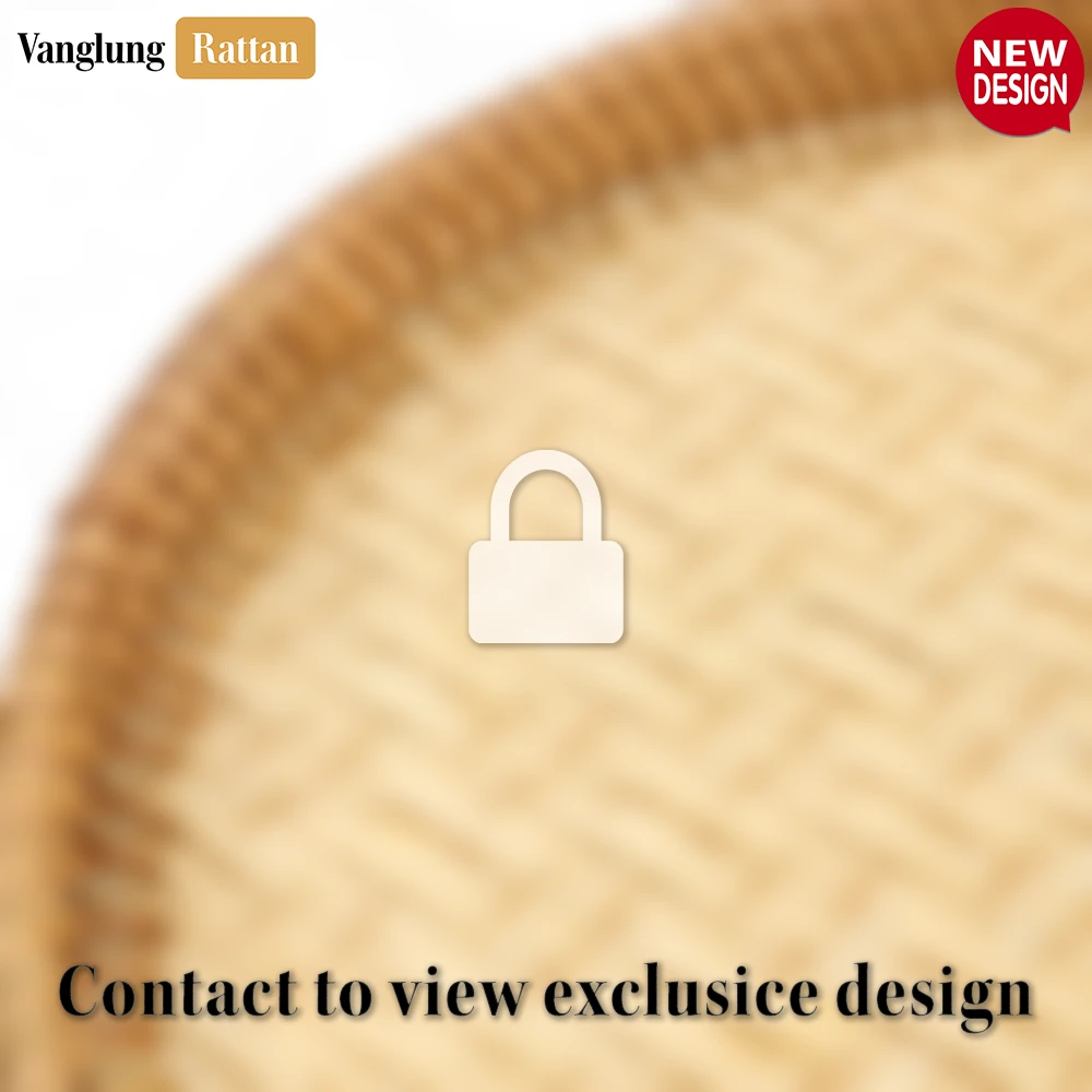 Round Handwoven Bamboo Rattan Serving Tray with Natural Twilled Twos Weave - STRO013004NA - 🏆 Why Choose VanglungRattan