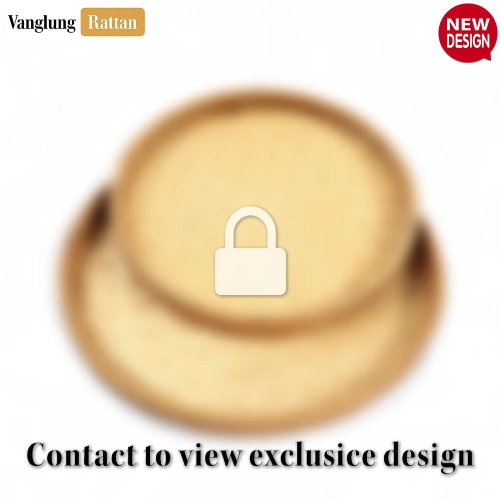 Round Handwoven Bamboo Rattan Serving Tray with Natural Twilled Twos Weave - STRO013004NA - Q: Is this tray suitable for hot items?