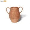 Core Rattan Jug Vase with Handles - Rustic Christmas Greenery Holder - DCVA26006R-1.webp