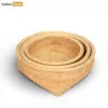 Handcrafted Round Rattan Serving Bowl - Woven Fruit and Bread Storage Décor - TW01BL0034-1.webp