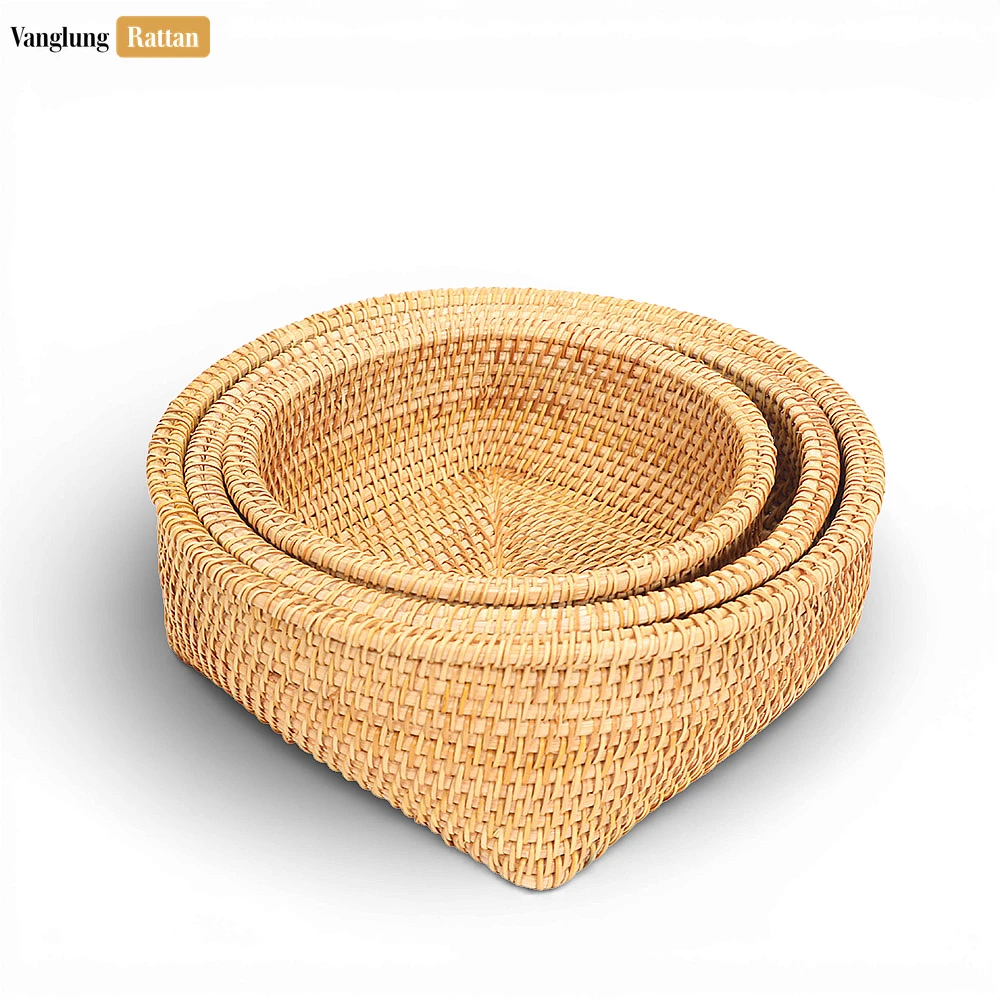 Eco-friendly Handwoven Natural Straw Rattan Serving Bow - TW01BL0034N - 🌿 Eco-friendly Handwoven Natural Straw Rattan Serving Bowl - TW01BL0034N