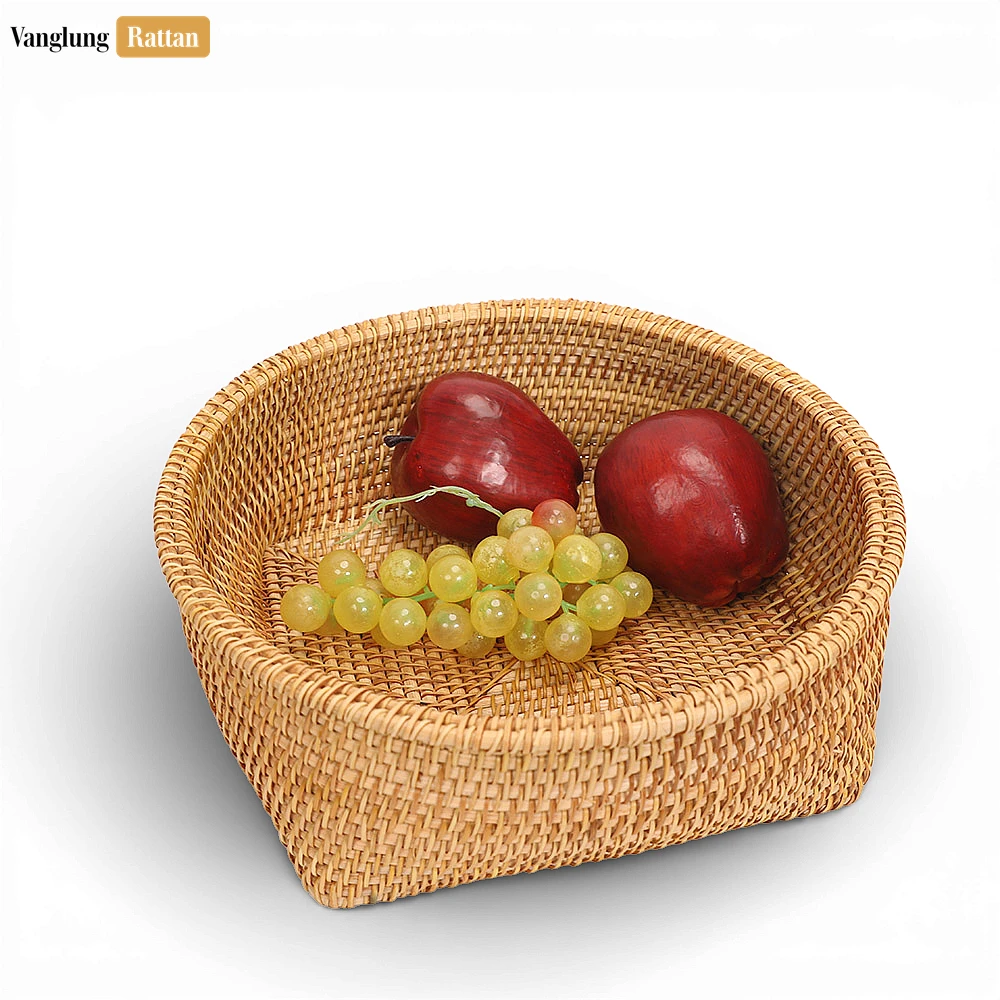 Eco-friendly Handwoven Natural Straw Rattan Serving Bow - TW01BL0034N - 🍽️ Applications