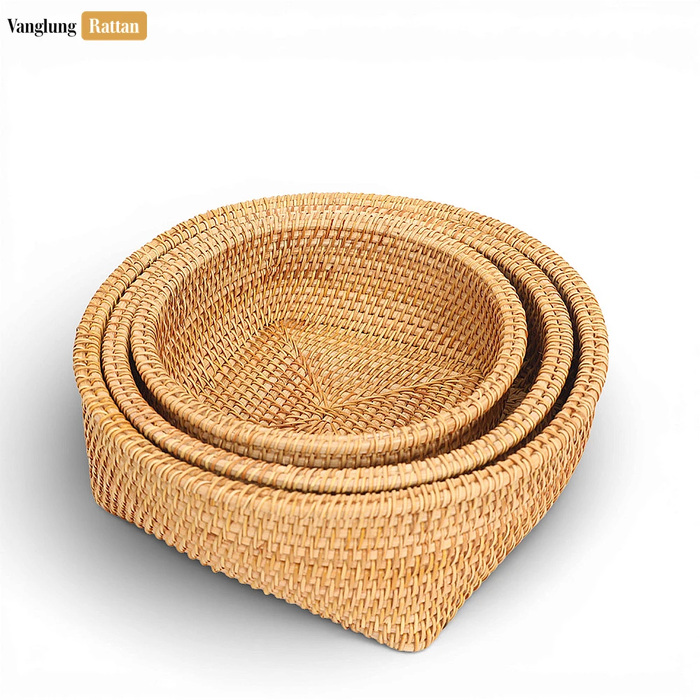 Eco-friendly Handwoven Natural Straw Rattan Serving Bow - TW01BL0034N - Q: How do I clean and maintain my rattan serving bowl?