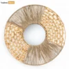 Handcrafted Seagrass and Cord Mirror - Sustainable Decorative Wall Art for Living Room - DC0725013-1.webp