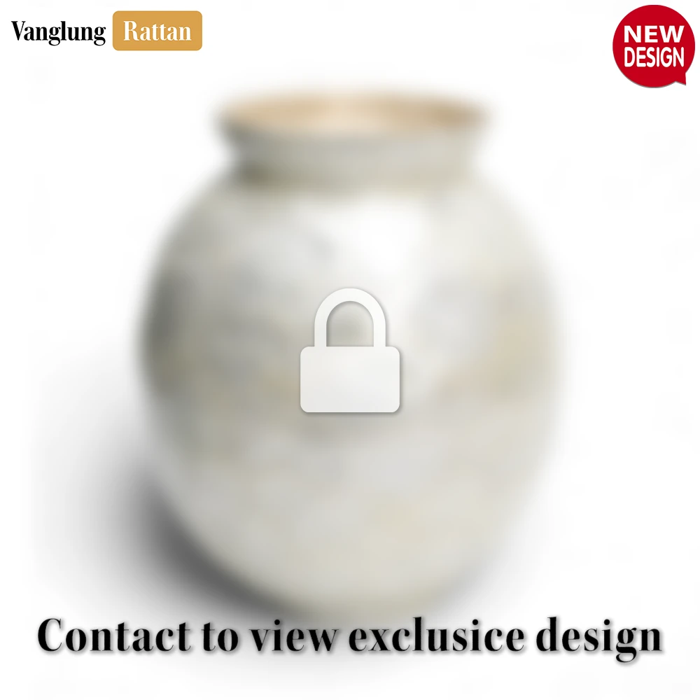 Luminous Pearl Oval Vase - Luxury New Year's Statement Décor - DCVA25013-1.webp