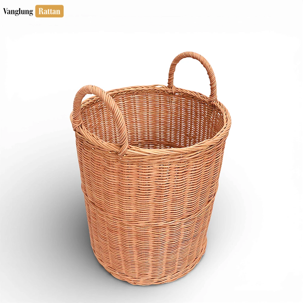 Natural Core Rattan Bathroom Basket with Handles - Woven Laundry and Towel Storage - BB031008-2.webp