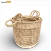 Natural Seagrass Bathroom Basket with Handles - Airy Woven Storage for Towels and Décor - SB071006-1.webp