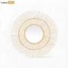 Round Sunburst Coiled Bamboo Wall Mirror - Natural Starburst Home Decor Accent - DC0325006-1.webp