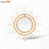Round Sunburst Coiled Bamboo Wall Mirror - Sustainable Decorative Wall Art for Living Room - DC0325007-1.webp