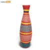 Rustic Colorful Woven Grass Vase - Festive Holiday Table Accent - DCVA27007-1.webp
