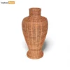 Rustic Core Rattan Bottle Vase - Narrow Neck Christmas Branch Holder - DCVA26004-1.webp