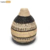 Rustic Woven Fiber Bud Vase - Modern Geometric New Year's Table Accent - DCVA27004-1.webp