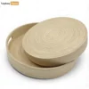 Set Round Coiled Bamboo Serving Trays - Nesting Natural Design-STRO061002NASE-1.webp