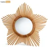 Star-Shaped Coiled Bamboo Wall Mirror - Natural Starburst Home Decor Accent - DC0325008-1.webp