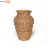 Tall Core Rattan Vase with Flared Rim - Rustic Christmas Floor Décor - DCVA26003-1.webp