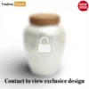 Bulk White Luxury Mother of Pearl Cremation Urn - Premium Memorial Products for Commercial Use - UR0126012-1.webp