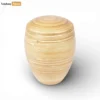 Natural Coiled Bamboo Cremation Urn - Handcrafted Wooden Funeral Vase for Ash Use - UR0526001-1.webp
