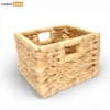 Natural Water Hyacinth Woven Basket - Bulk Hotel Towel and Amenity Organizer for Guest Rooms - SB081005-1.webp