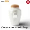 Wholesale White Luxury Mother of Pearl Funeral Vessel - Elegant Shell Option for Professional Burial Use - UR0126011-1.webp