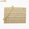 Wholesale Striped Bamboo Placemat - Wipeable Restaurant Table Mat and Bulk Cafe Dining Décor - UP058011-1.webp