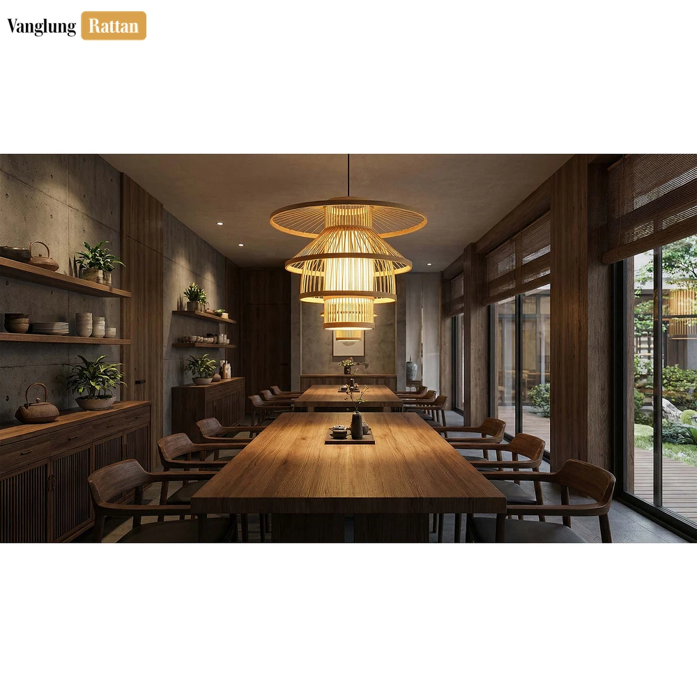 B2B Sustainable Bamboo Lampshade - Pagoda Sculptural Lighting for Resort and Cafe Use - LAB260110 - 🏆 Why Choose VanglungRattan