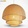 Bulk Tiered Bamboo Pendant Shade - Artisanal Woven Lighting for Professional Hospitality Use - LAB260107-1.webp