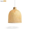 Handmade Woven Bamboo Pendant Shade - Eco-Friendly Mesh Light Cover for Commercial Use - LAB260104-1.webp