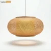 Japandi Woven Bamboo Ellipse Light Cover - Sustainable Pendant Lampshade for Commercial Use - LAB260106-1.webp