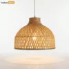 Natural Bamboo Woven Pendant Lampshade - Eco-Friendly Boho Light Cover for Hotel and Restaurant Use - LAB260103-1.webp