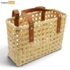 Wholesale Natural Hexagonal Woven Bamboo Tote Bag with Leather Straps - Custom Luxury Handbag Factory - BG051002-1.webp