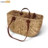 Handmade Natural Water Hyacinth Woven Straw Beach Tote Bag - OEM Handbag Manufacturer Wholesale - BG085001-1.webp