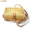 Wholesale Handwoven Wicker Straw Rattan Box Crossbody Bag - Premium Fashion Bag Manufacturer Supply - BG013001-1.webp