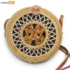 Wholesale Round Straw Rattan Crossbody Bag Hollow Knot Design - OEM Handbag Manufacturer Supply - BG013009-1.webp