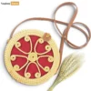 Wholesale Round Wicker Rattan Floral Crossbody Bag - Custom Luxury Handbag Factory - BG013003-1.webp