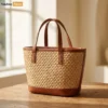 Wicker Natural Woven Water Hyacinth Straw Beach Basket Tote - Custom Luxury Handbag Factory Direct - BG085004-1.webp