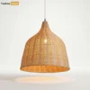 Boho Handwoven Fine-Weave Bell Rattan Light - Custom Luxury Lamp Factory for Wholesale B2B Décor - LAR260108-1.webp
