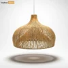 Handwoven Wide Bell Rattan Pendant Light - OEM Product Manufacturer for Modern Boho Home Décor - LAR260107-1.webp