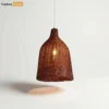 Rustic Dark Brown Bell Rattan Pendant Light - Custom Luxury Lamp Factory for Hotel and Villa Décor - LAR260109-1.webp