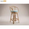 Boho Sunburst Back Rattan Bar Chair Decorative Bamboo Stool - ODM Product Manufacturer Factory - RAFU261002-1.webp