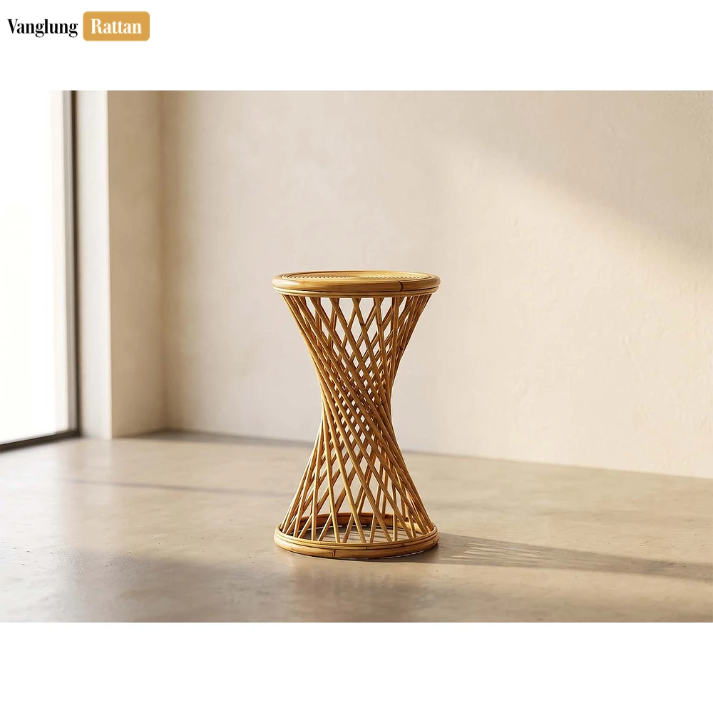 Handmade Hourglass Rattan Bar Stool Decorative Chair - Custom OEM ODM Product Manufacturer - RAFU261001 - ✨ Product Highlights