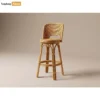 Modern Cutout Woven Rattan Bar Chair Decorative Bamboo Stool - OEM ODM Product Manufacturer Factory - RAFU261003-1.webp